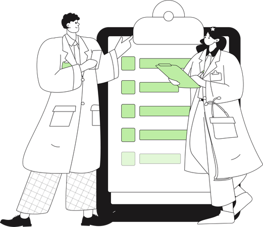 Doctor giving medical prescription  Illustration