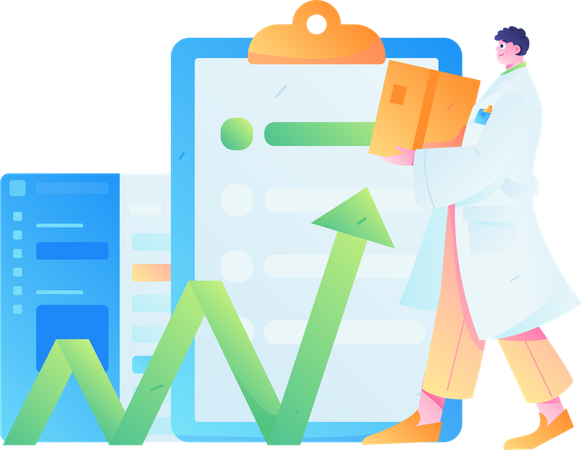 Doctor giving medical prescription  Illustration