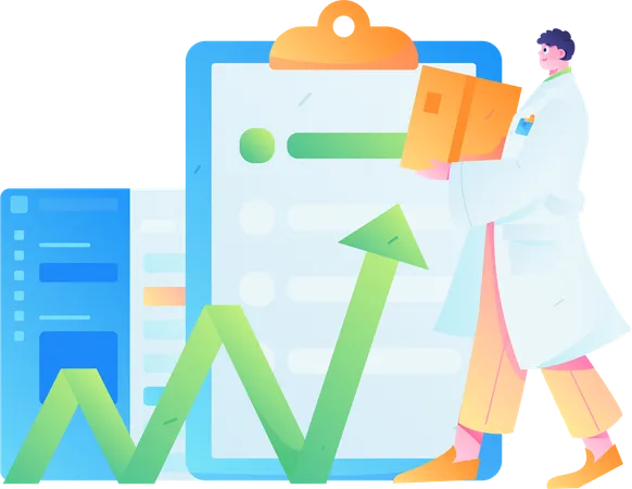 Doctor giving medical prescription  Illustration