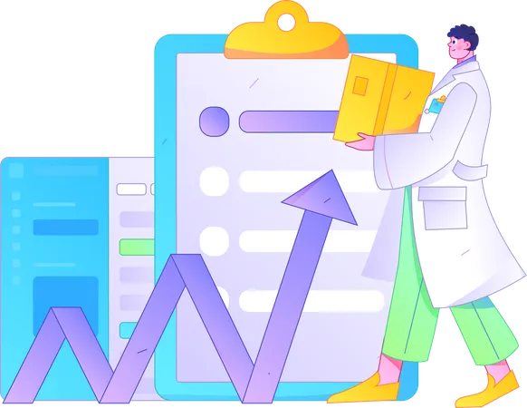 Doctor giving medical prescription  Illustration