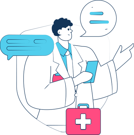 Doctor giving medical prescription  Illustration