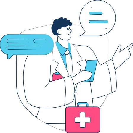 Doctor giving medical prescription  Illustration