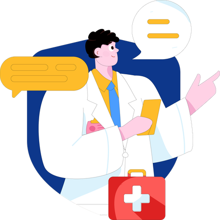 Doctor giving medical prescription  Illustration