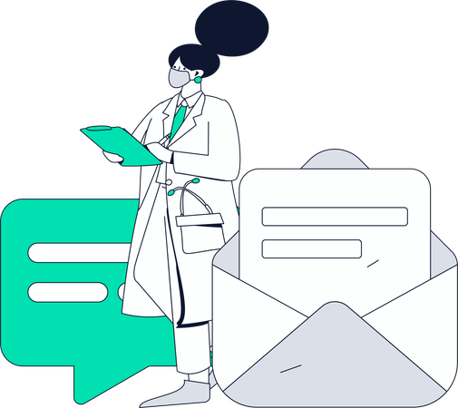 Doctor giving medical prescription  Illustration