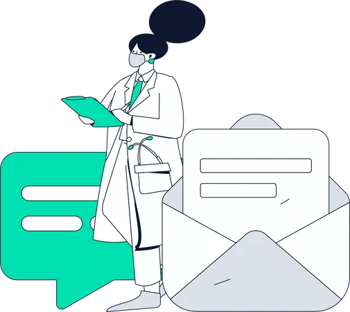 Doctor giving medical prescription  Illustration