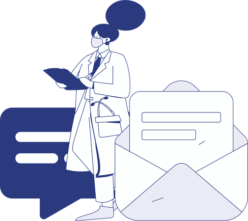 Doctor giving medical prescription  Illustration
