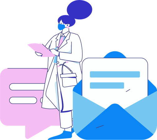 Doctor giving medical prescription  Illustration