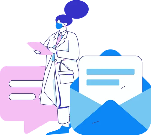 Doctor giving medical prescription  Illustration