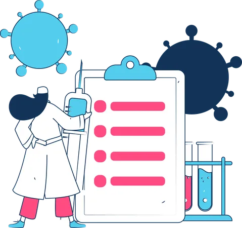 Doctor giving medical prescription  Illustration