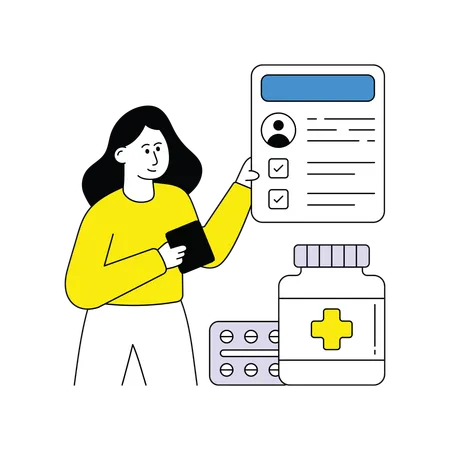 Doctor giving Medication  Illustration