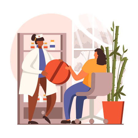 Doctor giving medicine  Illustration