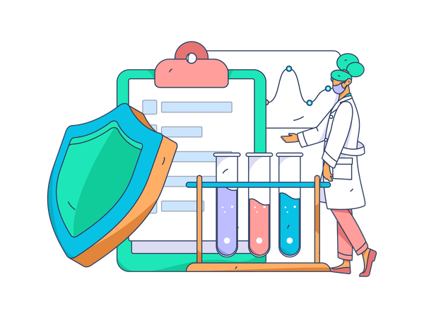 Doctor giving medicine online  Illustration