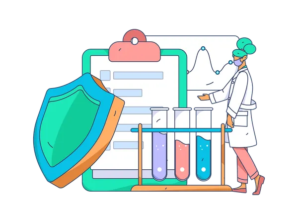 Doctor giving medicine online  Illustration