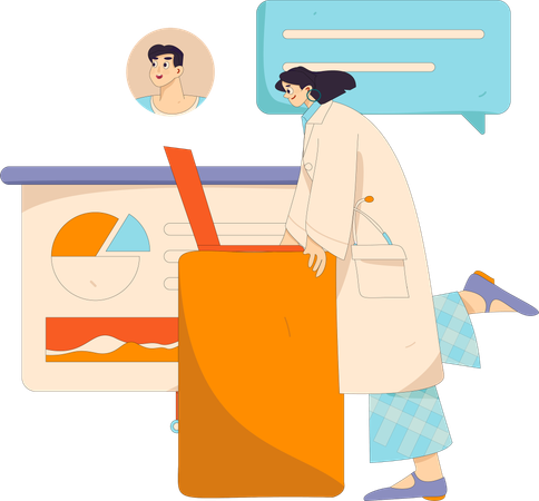 Doctor giving online consultation  Illustration