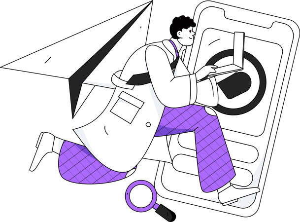 Doctor giving online consultation  Illustration