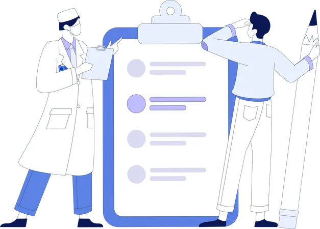 Doctor Giving Prescription  Illustration