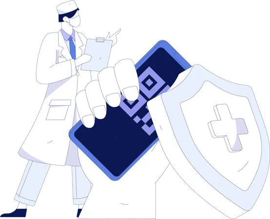 Doctor Giving Prescription  Illustration