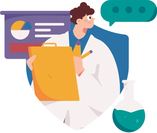 Doctor giving prescription  Illustration