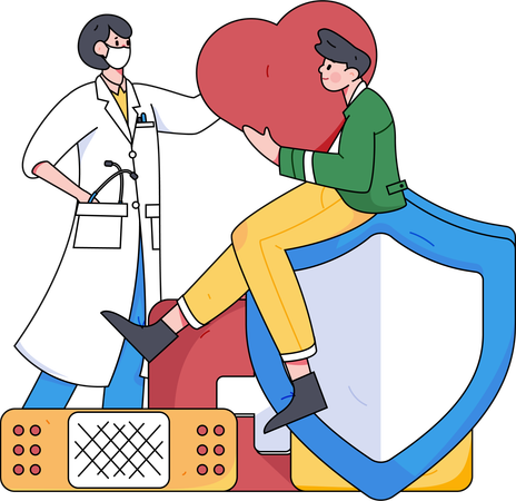 Doctor giving prescription  Illustration