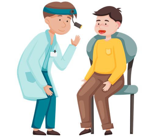 Doctor giving Therapeutic medical treatment  Illustration