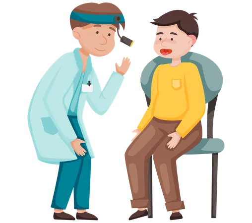 Doctor giving Therapeutic medical treatment  Illustration