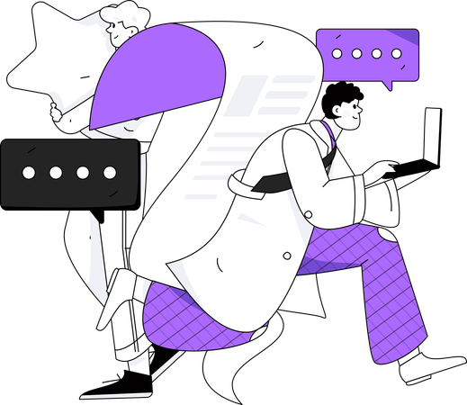 Doctor giving virtual healthcare tips  Illustration
