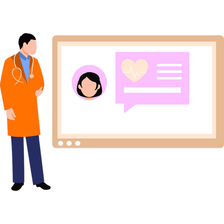 Doctor has online appointment  Illustration