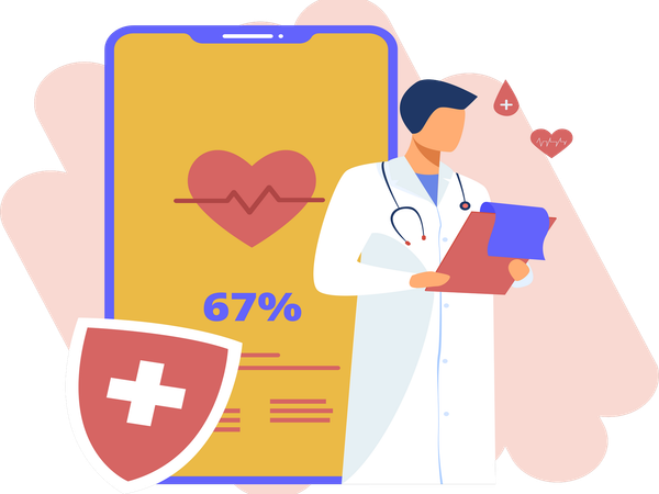 Doctor Healthcare App  Illustration