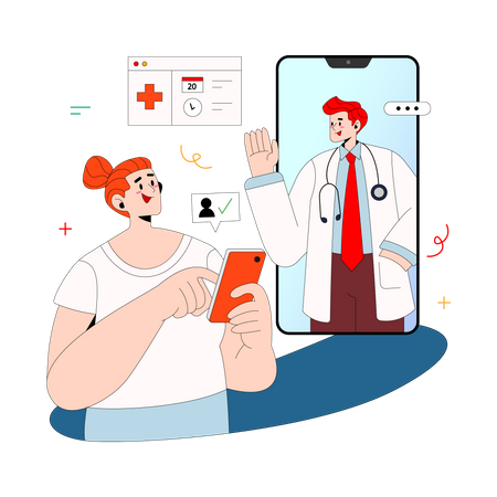 Doctor Healthcare App  イラスト