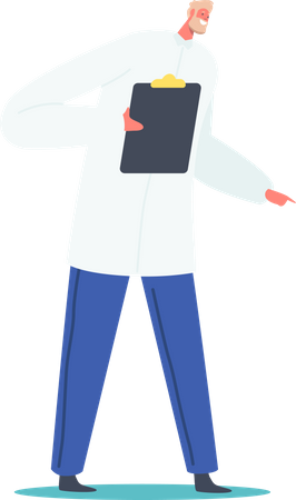 Doctor holding clipboard  Illustration