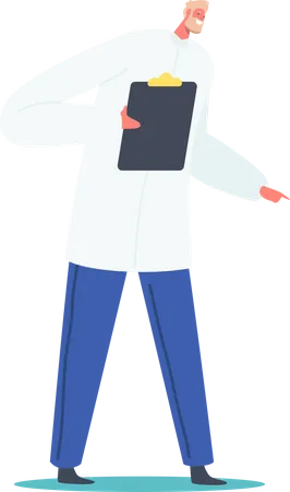 Doctor holding clipboard  Illustration