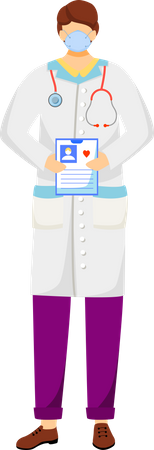 Doctor holding medical anamnesis Illustration