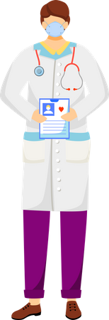 Doctor holding medical anamnesis  Illustration