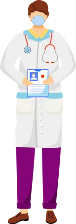 Doctor holding medical anamnesis  Illustration