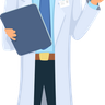 doctor holding report illustration
