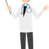illustrations of doctor presenting something
