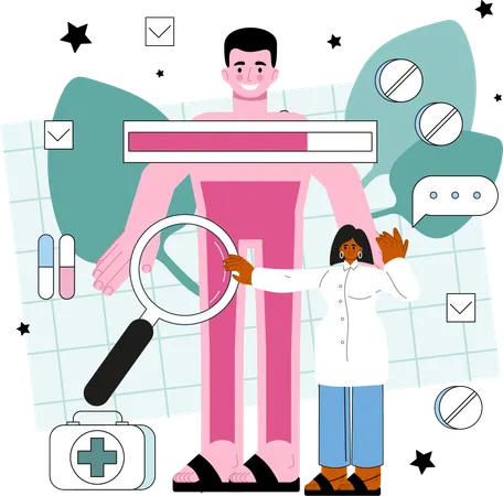 Immunologist Web Banner Or Landing Page Doctor In Medical Protective Suit Studying Dangerous Viruses Immunodeficiency Treatment Immune Therapy And Vaccination Flat Vector Illustration 일러스트레이션