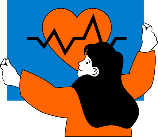 Doctor is analyzing heart report  イラスト