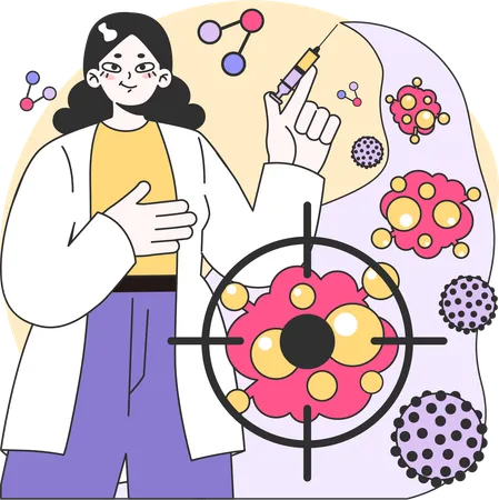 Doctor is examining disease research  Illustration