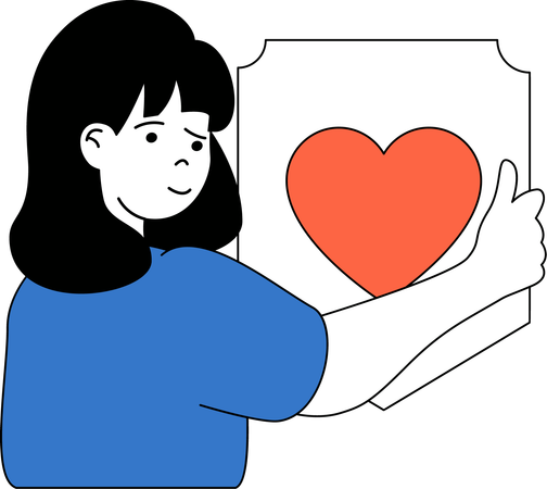 Doctor is showing heart report  イラスト