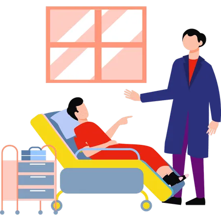 Doctor is talking to the patient  Illustration