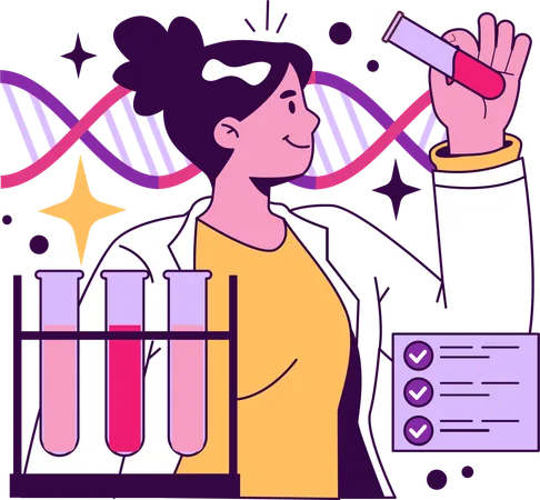 Doctor is testing IVF procedure  Illustration