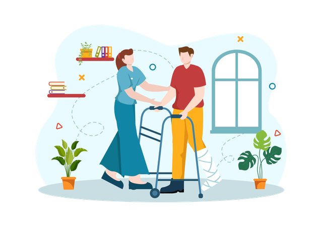 Doctor Led Occupational Therapy  Illustration