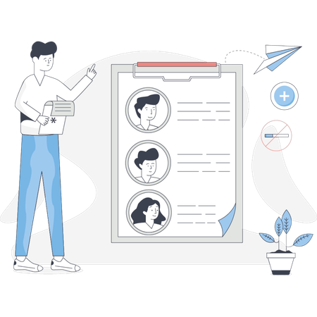 Doctor  making cancer report  Illustration