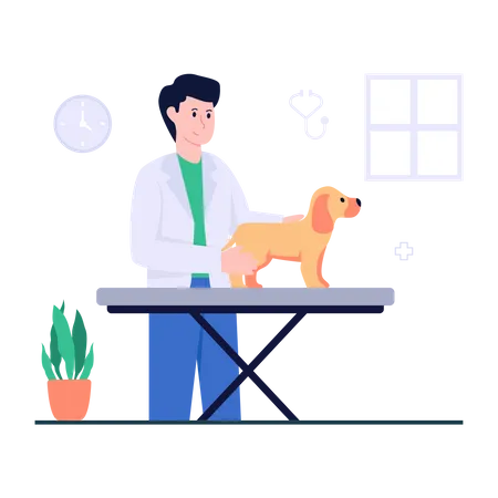 Médico de mascotas  Ilustración