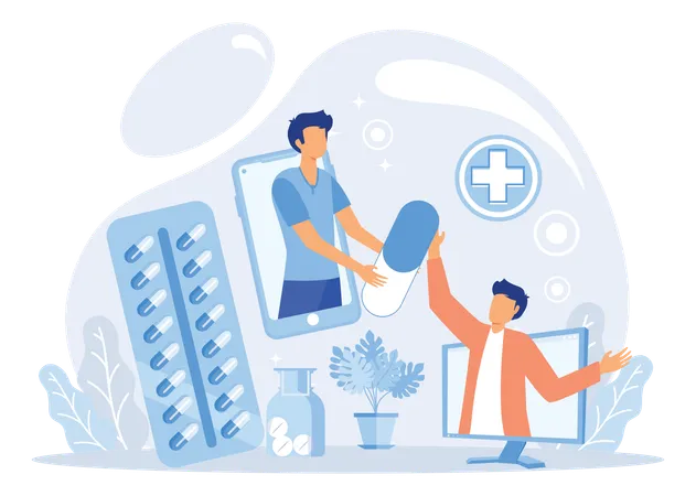 Doctor Mobile Application  Illustration