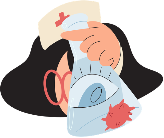 Doctor performing lab experiment  Illustration