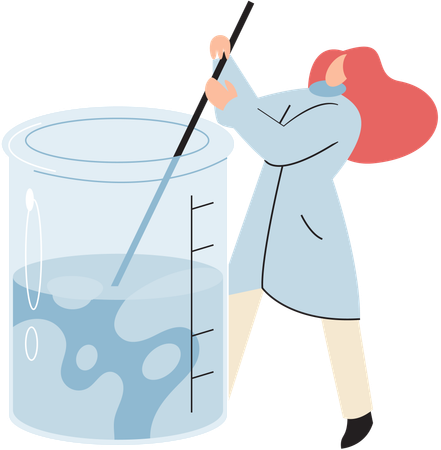 Doctor performing lab experiment  Illustration