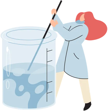 Doctor performing lab experiment  Illustration