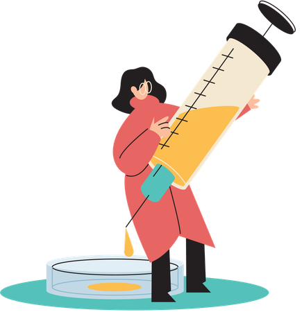 Doctor performs medical test  Illustration